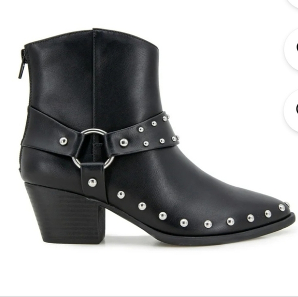 NIB Portland size 8 black studded boots - Picture 7 of 14